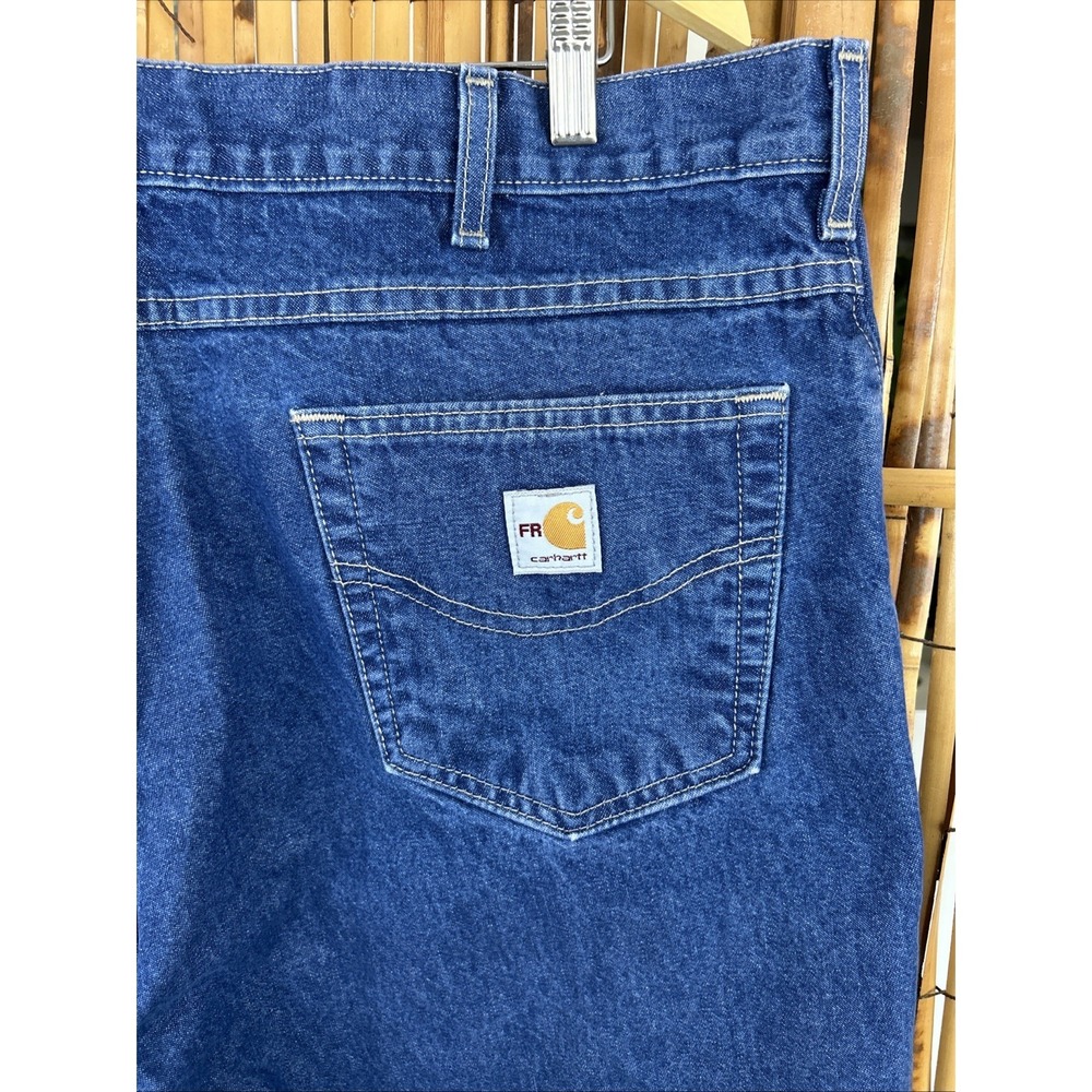 CARHARTT Men's 40X32 Jeans Relaxed Fit‎ Straight Leg Blue FRB100 FRC Utility - Picture 7 of 10